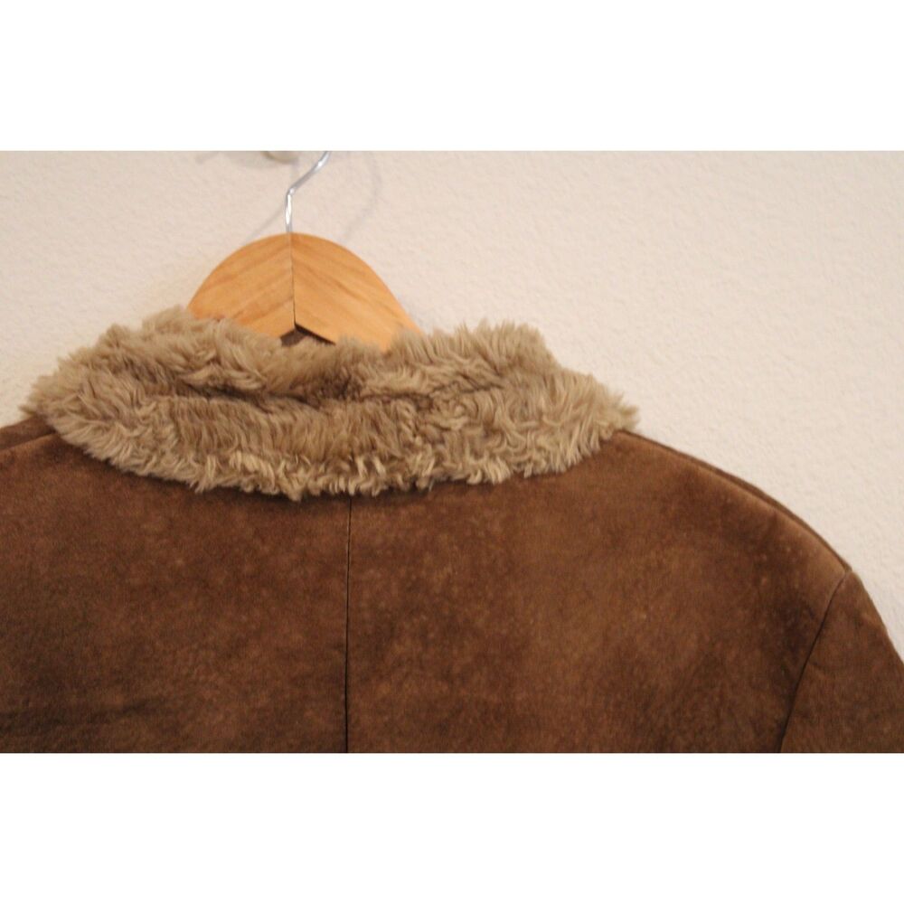 Vintage Guess leather Penny Lane style jacket size small with faux fur lining - Picture 5 of 12